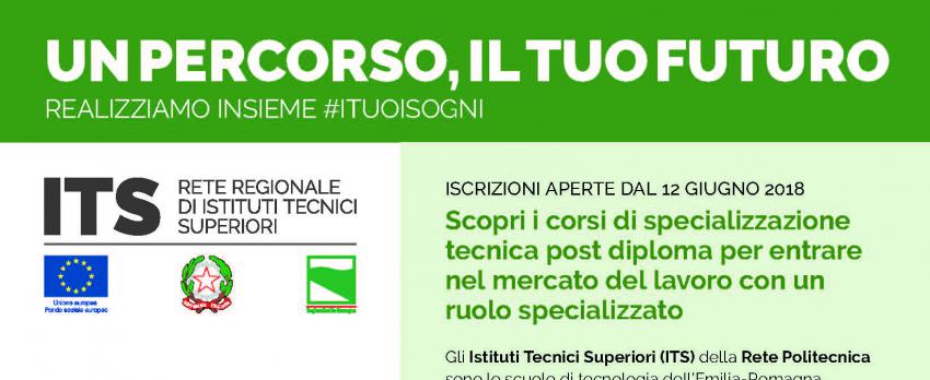 ITS: CONCLUSE IL 16 OTTOBRE LE ISCRIZIONI AI CORSI DI FORMAZIONE TECNICA SUPERIORE PER GIOVANI DIPLOMATI