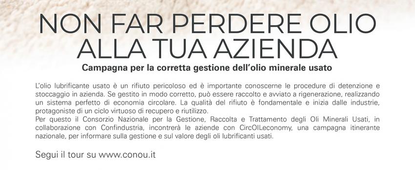 NON FAR PERDERE OLIO ALLA TUA AZIENDA! UN FOCUS A ECOMONDO CON CONOU E CONFINDUSTRIA EMILIA-ROMAGNA
