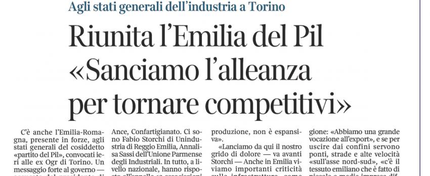 GLI IMPRENDITORI DELL’EMILIA-ROMAGNA ALLA MANIFESTAZIONE DI TORINO