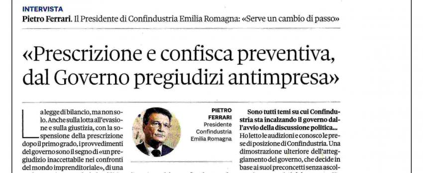 DECRETO FISCALE – INTERVISTA DEL PRESIDENTE FERRARI AL SOLE 24 ORE