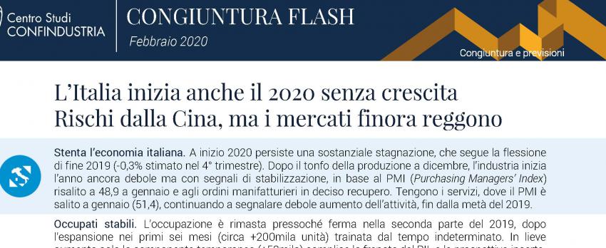 CONGIUNTURA FLASH CONFINDUSTRIA – 14 febbraio 2020