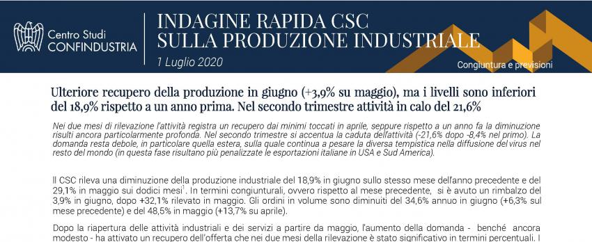 CONGIUNTURA FLASH DEL CENTRO STUDI CONFINDUSTRIA |  1 luglio 2020