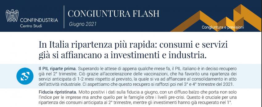 CONGIUNTURA FLASH CENTRO STUDI CONFINDUSTRIA |  30 giugno 2021