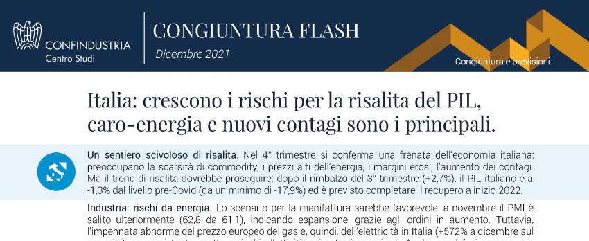 CONGIUNTURA FLASH CENTRO STUDI CONFINDUSTRIA | 21 DICEMBRE 2021