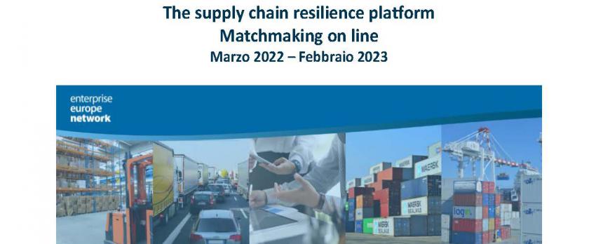 PIATTAFORMA ON LINE “SUPPLY CHAIN RESILIENCE” PROMOSSA DA EEN