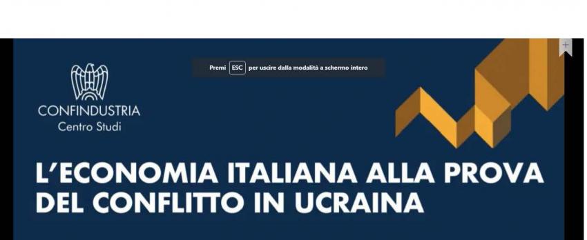 RAPPORTO DI PREVISIONE DEL CSC “L’economia italiana alla prova del conflitto in Ucraina” |  2 APRILE 2022