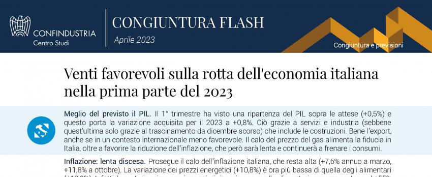 CONGIUNTURA FLASH CENTRO STUDI CONFINDUSTRIA –  Aprile 2023