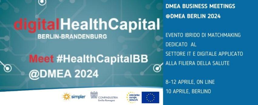 DMEA BUSINESS MEETINGS – MATCHMAKING IT FILIERA SALUTE | DALL’8 AL 12 APRILE 2024