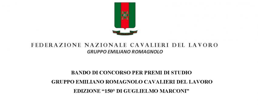 BORSE DI STUDIO DEL GRUPPO EMILIANO-ROMAGNOLO DEI CAVALIERI DEL LAVORO PER STUDENTI