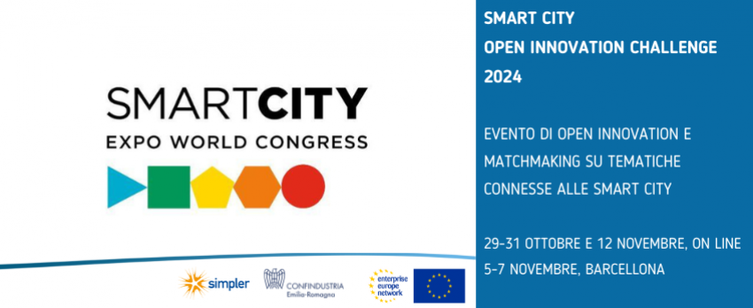 SMART CITY OPEN INNOVATION CHALLENGE 2024 | 29-31 ottobre e 5-6-7-12 novembre 2024