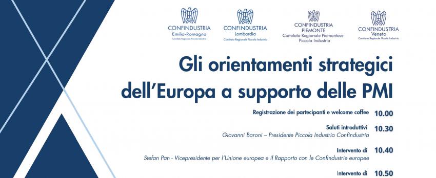 11 OTTOBRE 2024 | INCONTRO “GLI ORIENTAMENTI STRATEGICI DELL’EUROPA A SUPPORTO DELLE PMI”