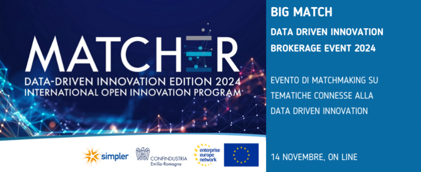 Evento matchmaking online BIG.MATCH – Data Driven Innovation |  14 novembre 2024