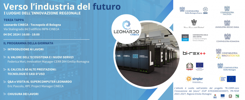 DOCUMENTAZIONE INCONTRO “VERSO L’INDUSTRIA DEL FUTURO: I LUOGHI DELL’INNOVAZIONE REGIONALE” | BOLOGNA, SEDE LEONARDO CINECA